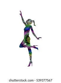 abstract silhouette of woman