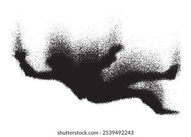 Abstract silhouette of a young hip-hop dancer, breake dancing man isolated on white background. Vector illustration
