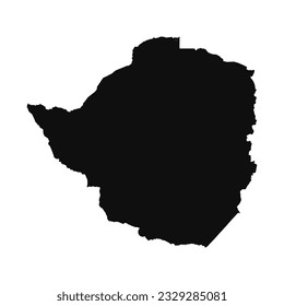 Abstract Silhouette Zimbabwe Simple Map, can be used for business designs, presentation designs or any suitable designs.