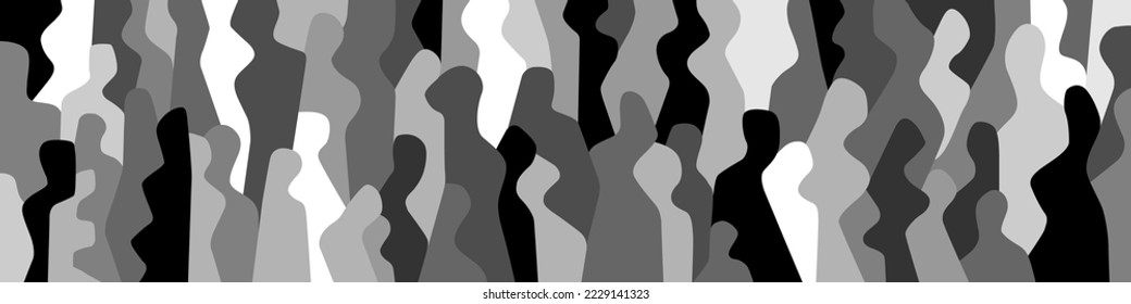 abstract silhouettes of people - vector illustration