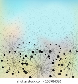 abstract silhouettes  plants