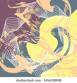 Abstract Silk Fabric Hijab Scarf for Printing
