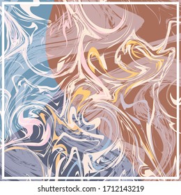 Abstract Silk Fabric Hijab Scarf for Printing