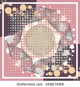 abstract silk fabric scarf creative hijab design