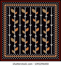 Abstract Silk Hijab Creative Scarf