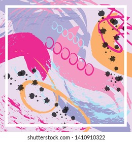 Abstract Silk Hijab Creative Scarf