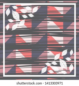 Abstract Silk Hijab Creative Scarf for Printing