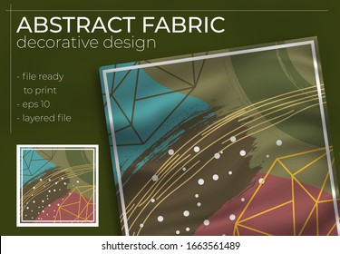 pañuelo de seda abstracto diseño creativo de hiyab con burla realista