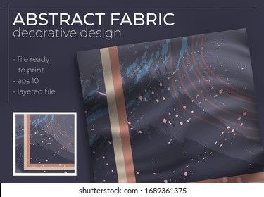 abstract silk scarf creative hijab design with realistic mock up