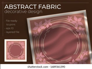 pañuelo de seda abstracto diseño creativo de hiyab con burla realista