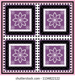 Abstract silk scarf design 