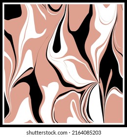 Abstract silk scarf design. Vector Illustration.