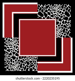Abstract silk scarf design. Vector Illustration.