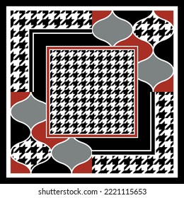 Abstract silk scarf design. Vector Illustration.