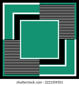 Abstract silk scarf design. Vector Illustration.