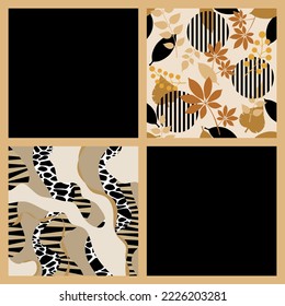 Abstraktes Seidenschal-Design. Vektorgrafik.