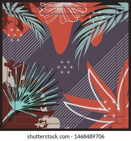 abstract silk scarf pattern color background style hijab