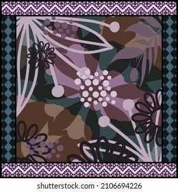 abstract silk scarf pattern color background style hijab