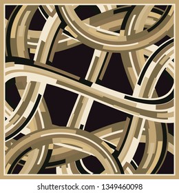 Abstract silk scarf pattern design
