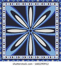 Diseño abstracto de la bufanda de seda