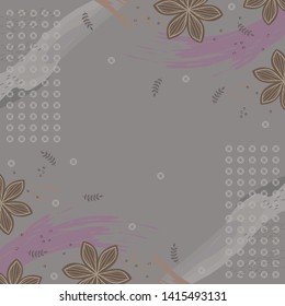 Abstract silk scarf pattern with flower design