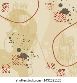 Abstract silk scarf pattern for Hijab design