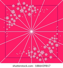 Abstract silk scarf pattern. Hijab design