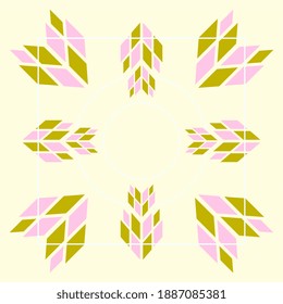 Abstract silk scarf pattern. Hijab design
