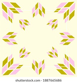 Abstract silk scarf pattern. Hijab design