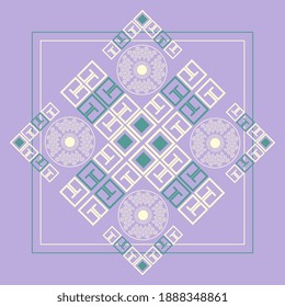 Patrón abstracto de la bufanda de seda. Diseño hijab