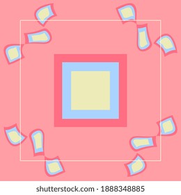 Abstract silk scarf pattern. Hijab design