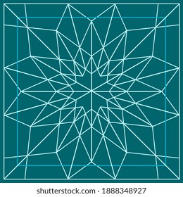 Abstract silk scarf pattern. Hijab design