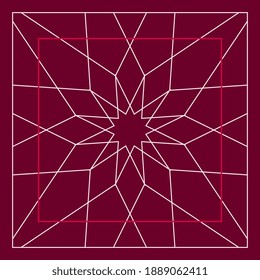 Abstract silk scarf pattern. Hijab design