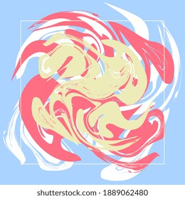 Abstract silk scarf pattern. Hijab design