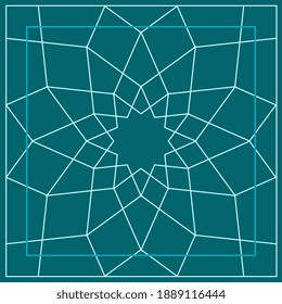 Abstract silk scarf pattern. Hijab design