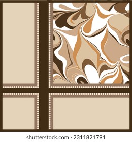 Abstract silk scarf pattern. Vector Illustration