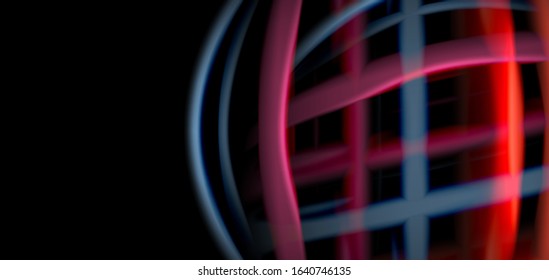 Abstract silk smooth lines on black, multicolored liquid fluid rainbow style waves on black. Vector Illustrations For Wallpaper, Banner, Background, Card, Book, Illustration, landing page, cover