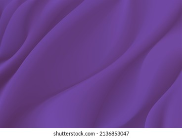 Abstract Silk Vector Background Luxury Royal Purple Cloth Or Liquid Wave. Abstract Purple Fabric Texture Background. Cloth Soft Wave. Creases Of Satin, Silk, And Smooth Elegant Cotton.