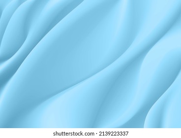 Abstract silk vector background luxury light Cyan Blue cloth or liquid wave. Abstract blue fabric texture background. Cloth soft wave. Creases of satin, silk, and Smooth elegant cotton.