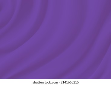 Abstract Silk Vector Background Luxury Royal Purple Cloth Or Liquid Wave. Abstract Purple Fabric Texture Background. Cloth Soft Wave. Creases Of Satin, Silk, And Smooth Elegant Cotton.