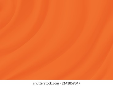 Abstract silk vector background luxury orange cloth or liquid wave. Abstract orange fabric texture background. Cloth soft wave. Creases of satin, silk, and Smooth elegant cotton.