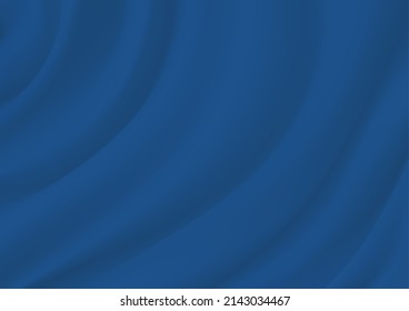 Abstract silk vector background luxury Cobalt blue cloth or liquid wave. Abstract blue fabric texture background. Cloth soft wave. Creases of satin, silk, and Smooth elegant cotton.