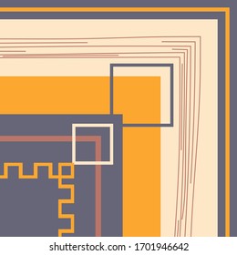 Abstract SilkFabric Hijab Scarf for Printing