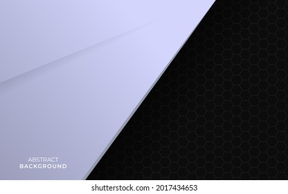 abstract silver background banner design in hexagon texture