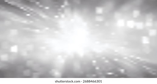 Abstract silver background. Explosion star. illustration digital.