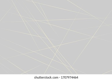 Abstract silver background with gold lines, triangles polygons modern design. Vector illustration of EPS 10.