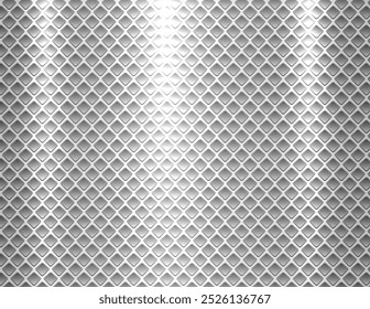 Abstract silver background, shiny and elegant metallic holes pattern, vector illustration.