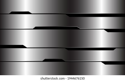 Abstract silver black line circuit cyber geometric design modern luxury futuristic technology background vector illustration.
