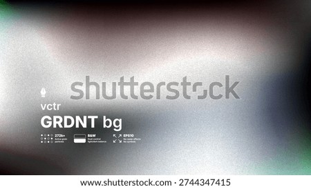 Abstract silver black vector background with cinematic grainy mesh gradient texture. Dark monochromatic wallpaper with soft blur transitions and digital noise effect. Metallic dust overlay for design.