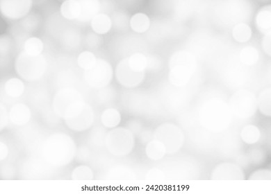 Abstrakter silberner Bokeh-Hintergrund. unscharfe Textur. Feierliche Winterkulisse. Vektorgrafik